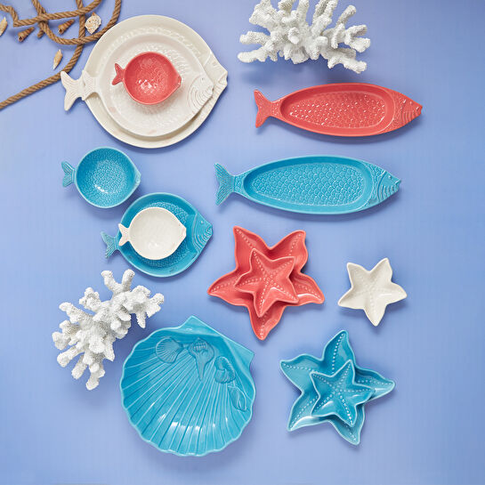 Karaca Marine Soul Balık Pasta Tabağı Mavi
