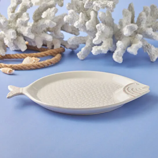 Karaca Marine Soul Balık Servis Tabağı Küçük Krem