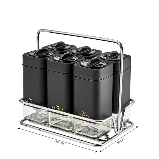 Karaca Avangart Black Gold 7 Parça Baharat Seti 