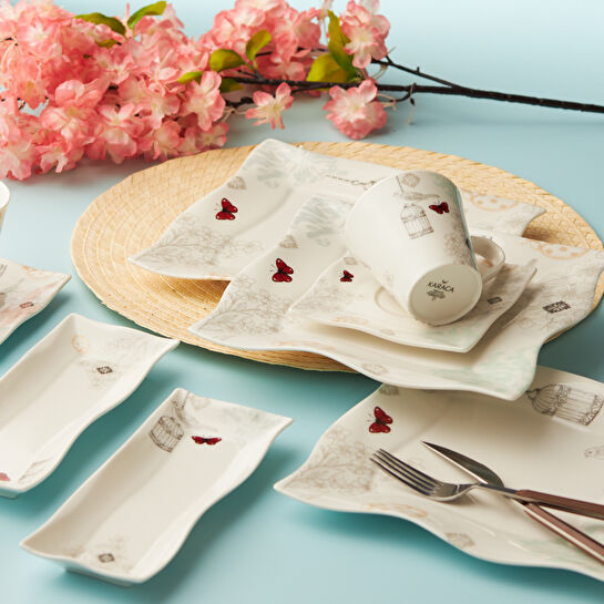 Karaca Charlot 32 Parça 6 Kişilik Kahvaltı Seti Kare