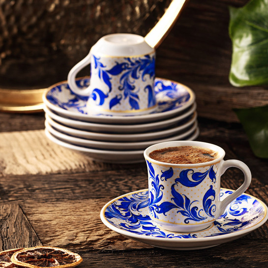 Apricot Beylik 6 Kişilik Kahve Fincanı Takımı