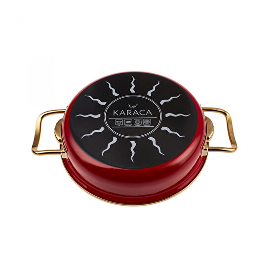 Karaca Retro Emaye Kırmızı Tava Sahan Set