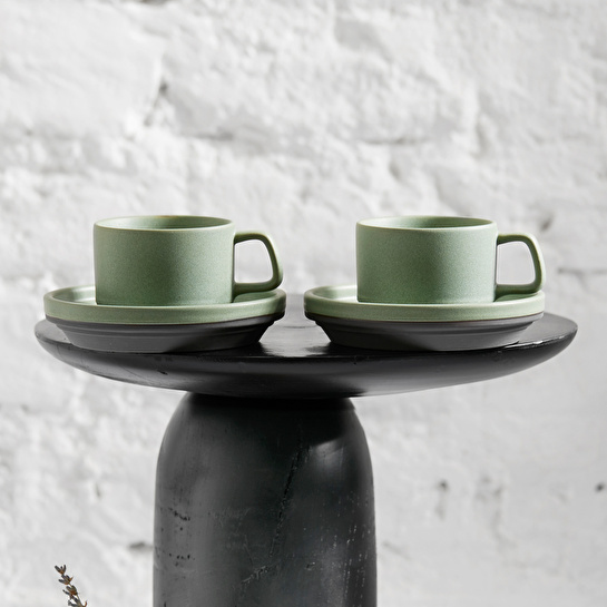 Karaca Stone Green 2 Kişilik Kahve Fincanı Takımı