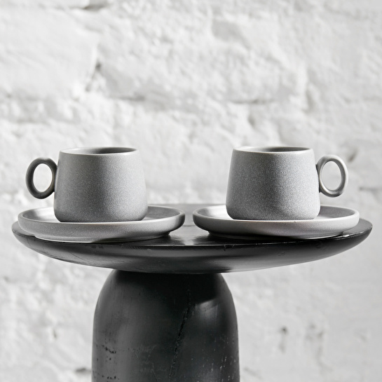 Karaca Toko Grey 2 Kişilik Kahve Fincanı Takımı