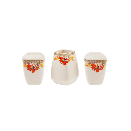 Karaca Square Bone Martina Pink 60 Parça 12 Kişilik Yemek Takımı