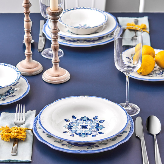 Karaca Gökçe 24 Parça 6 Kişilik Stoneware Yemek Takımı