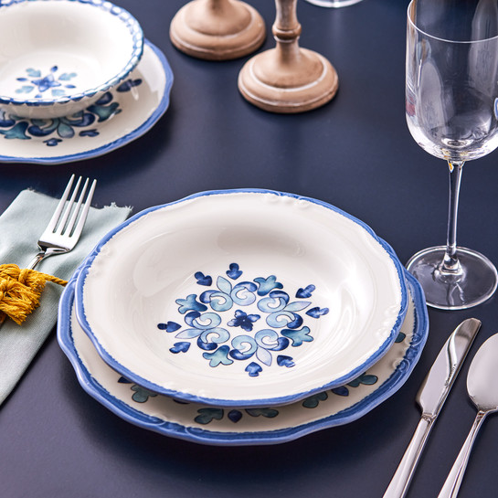 Karaca Gökçe 24 Parça 6 Kişilik Stoneware Yemek Takımı