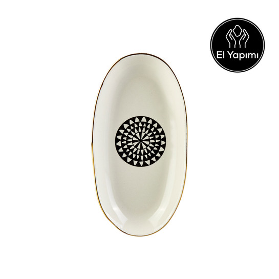 Karaca Black Gold Kayık Tabak 19 Cm
