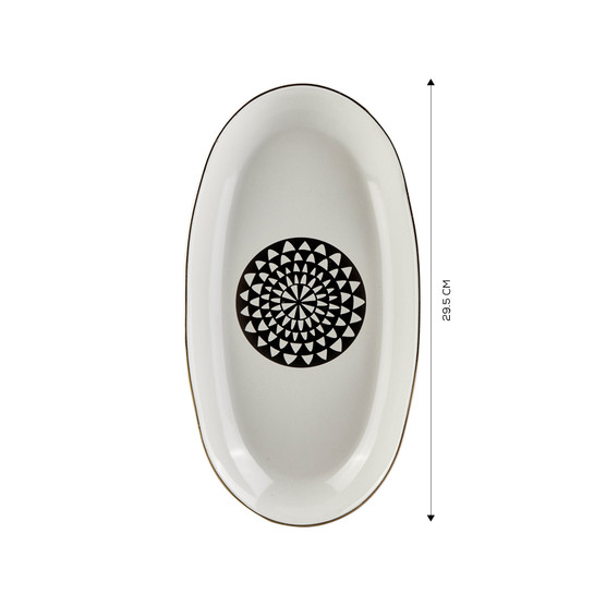 Karaca Black Gold Kayık Tabak 29,5 cm