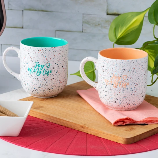 Karaca Joy Of Turuncu Mint 2li Mug Kupa