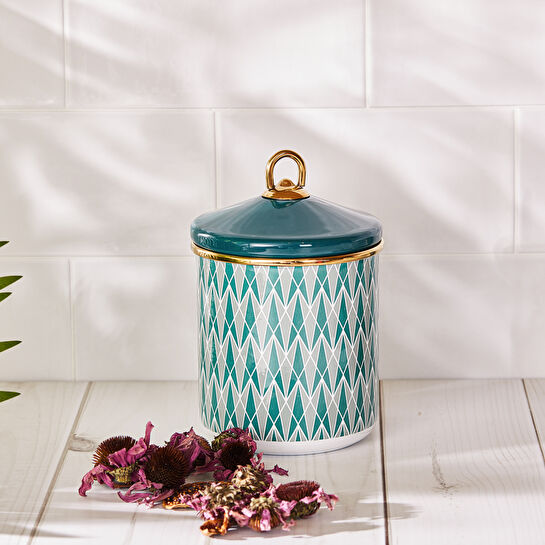 Karaca Retro Green Emaye Saklama Kabı Small