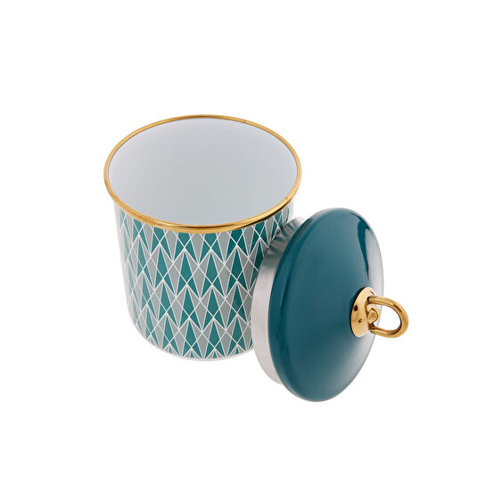 Karaca Retro Green Emaye Saklama Kabı Small