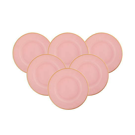 Karaca Retro New Pembe 6 Kişilik Pasta Takımı