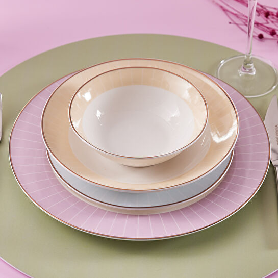 Karaca Soft 24 Parça 6 Kişilik Porselen Yemek Takımı