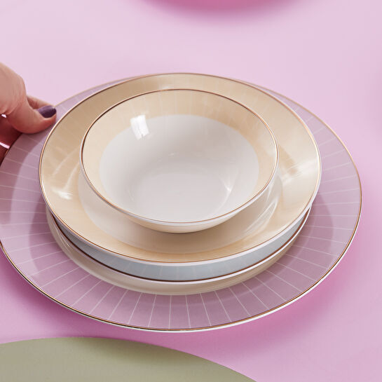 Karaca Soft 24 Parça 6 Kişilik Porselen Yemek Takımı