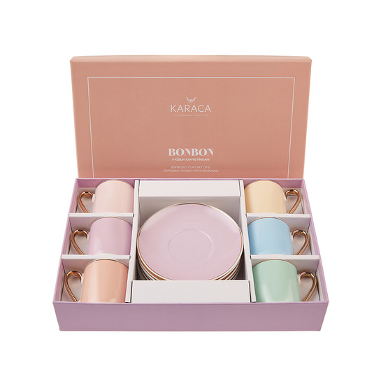 Karaca Bonbon 6 Kişilik Kahve Fincanı Takımı 90 ml