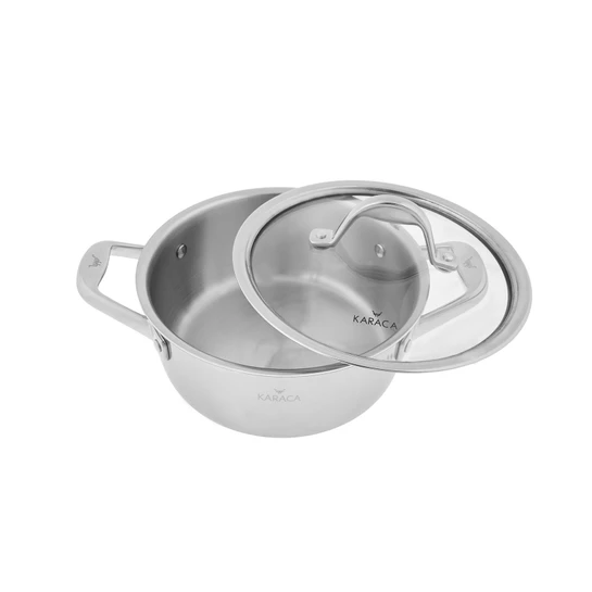 Karaca Powersteel 3Ply 316+ İndüksiyon Tabanlı Çelik Tencere 20 Cm