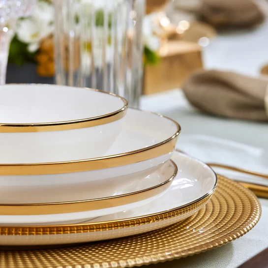 Karaca Eclipse Gold 57 Parça 12 Kişilik Porselen Yemek Takımı