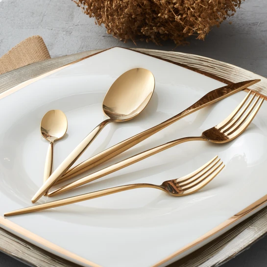 Karaca Lizbon 30 Parça 6 Kişilik Rosegold Çatal Kaşık Bıçak Takımı