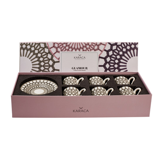 Karaca Glamour 6 Kişilik Kahve Fincanı Takımı 80 ml