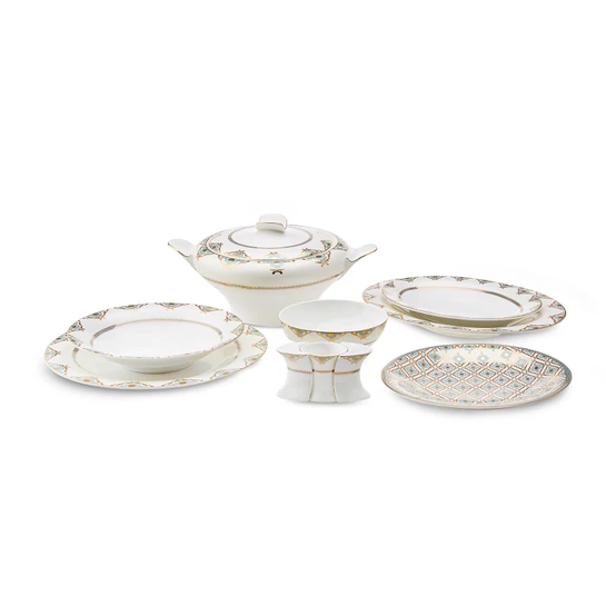 Karaca Fine Pearl Extra Dorothy 62 Parça 12 Kişilik Yemek Takımı