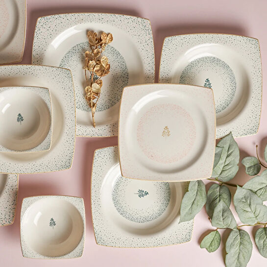 Karaca Point Tree 24 Parça 6 Kişilik Porselen Yemek Takımı