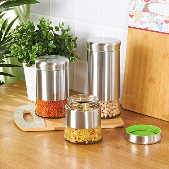 Karaca Mate 3lü Cam Saklama Kabı