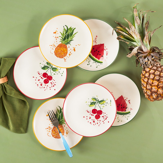 Karaca Fruits 6 Kişilik Pasta Takımı