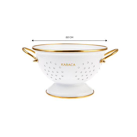 Karaca Retro Beyaz Süzgeç 22cm