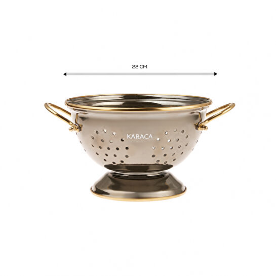 Karaca Retro Antrasit Süzgeç 22 cm