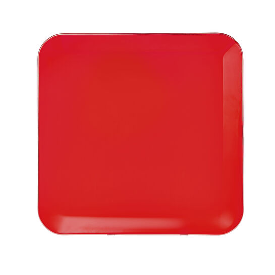 Karaca Kışa Hazırlık Sade Kırmızı Servis Tabağı