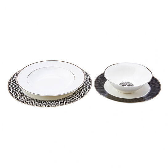 Karaca Debbie 24 Parça 6 Kişilik Porselen Yemek Takımı