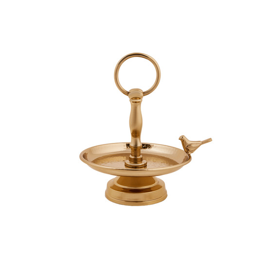 Karaca Birdy Gold Tek Katlı İkramlık 16cm
