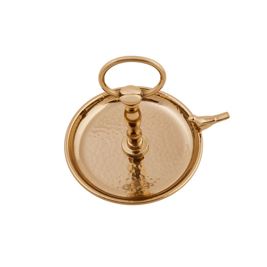 Karaca Birdy Gold Tek Katlı İkramlık 16cm