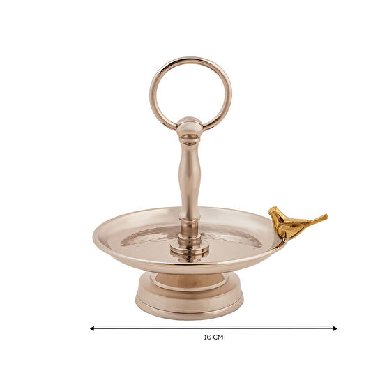 Karaca Birdy Gümüş Tek Katlı İkramlık 16 cm