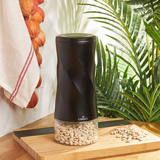 Karaca Tottori Black Vakumlu Cam Saklama Kabı - L