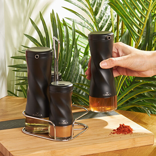 Karaca Tottori Black Cam Salata Seti