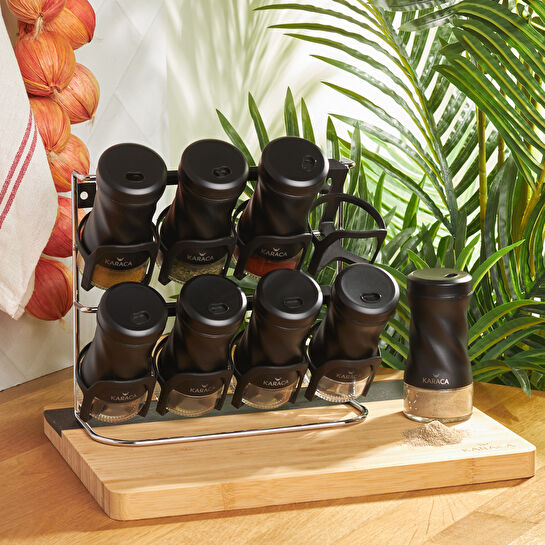 Karaca Tottori Black 9 Parça Baharat Takımı