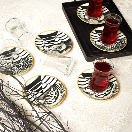 Karaca Tiger 6 Kişilik Çay Seti