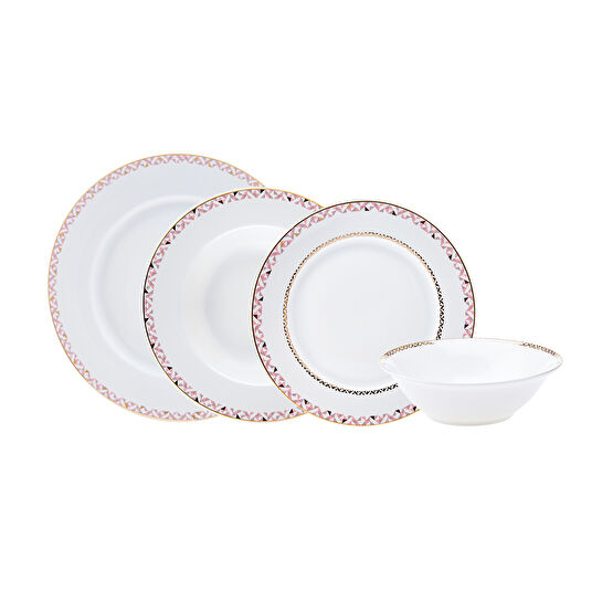 Karaca Lidya 24 Parça 6 Kişilik Porselen Yemek Takımı