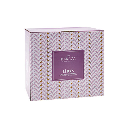 Karaca Lidya 24 Parça 6 Kişilik Porselen Yemek Takımı