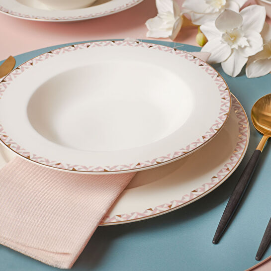 Karaca Lidya 24 Parça 6 Kişilik Porselen Yemek Takımı