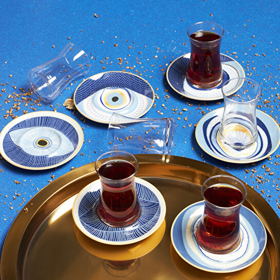 Karaca Eye Zone 12 Parça 6 Kişilik Çay Seti