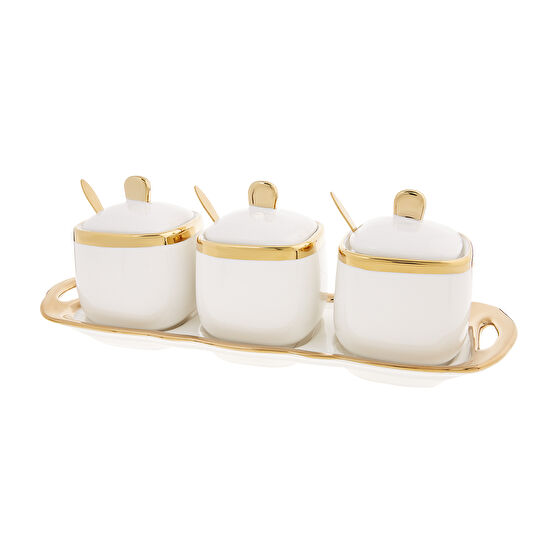 Karaca Rays White 7 Parça Baharat Takımı