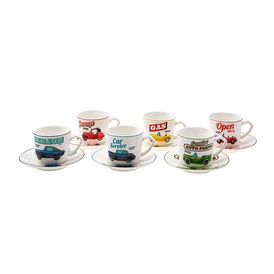 Karaca Cars 6 Kişilik Kahve Fincan Takımı 80 ml