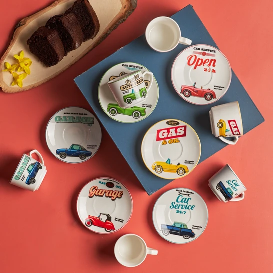 Karaca Cars 6 Kişilik Kahve Fincan Takımı 80 ml