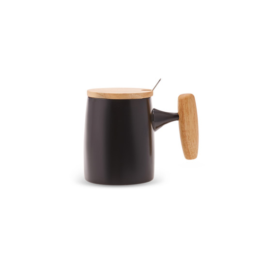 Karaca Black Knight Kapaklı Kaşıklı Kupa 400 ml