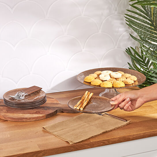 Karaca Merta Altın 8 Parça Pasta/Tatlı Seti