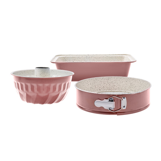 Karaca Retro 3 Parça Pembe Kek Kalıbı Seti