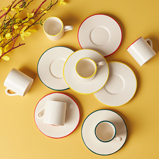 Karaca Akide 6 Kişilik Kahve Fincan Takımı